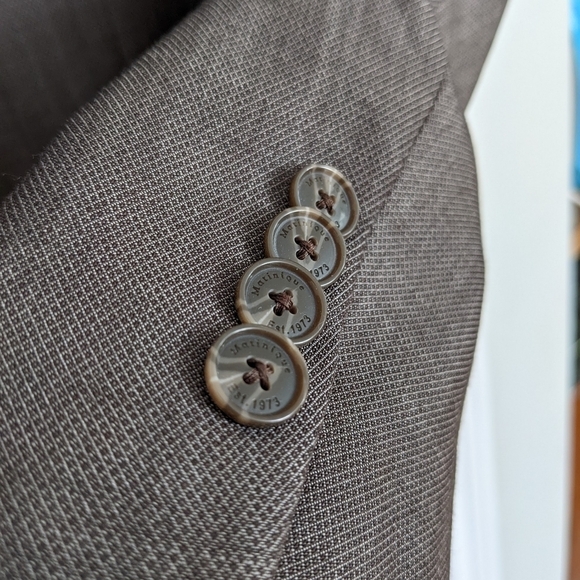 Matinique George F brown blazer suit jacket size 46 - Picture 13 of 14